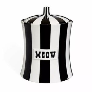 Jonathan Adler Rare Vice Meow Canister Black and White Cat Theme HTF